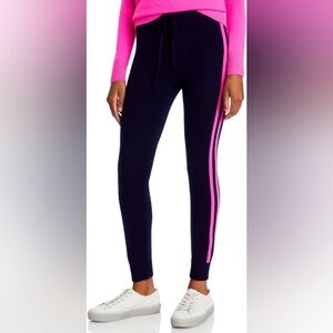 NWT Aqua Cashmere Womens Cashmere Striped Jogger Pants